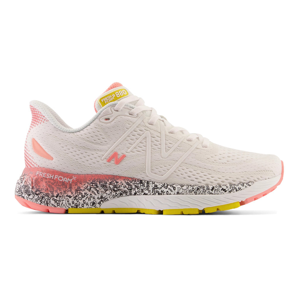 New Balance-Women's New Balance Fresh Foam X 880v13-White/Grapefruit-Pacers Running