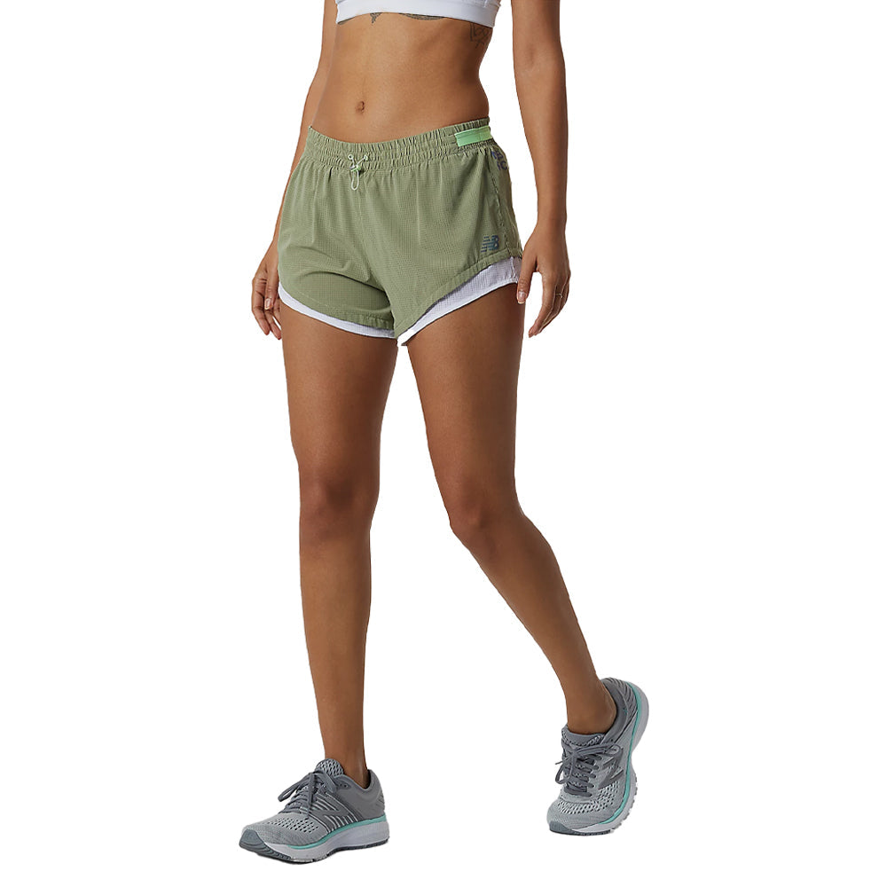 New Balance-Women's New Balance Q Speed Fuel Short-Olive Leaf-Pacers Running