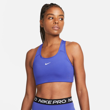 Nike-Women's Nike Dri-FIT Swoosh Padded Bra-Lapis/White-Pacers Running