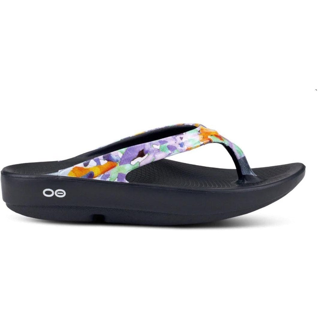 OOFOS-Women's OOFOS OOlala Limited Thong-Purple Watercolor-Pacers Running
