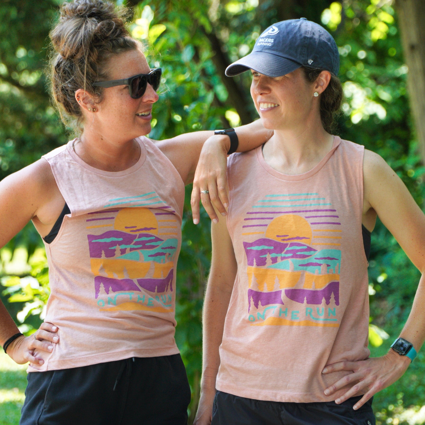 Roam and Run-Women's On the Run Tank - Pink-Pacers Running