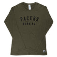 Load image into Gallery viewer, Sky Manufacturing-Women's Performance Tech Long Sleeve-Heather Hunter Green-Pacers Running
