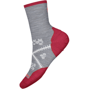 Smartwool-Women's Run Cold Weather Mid Crew Socks-Light Gray-Pacers Running