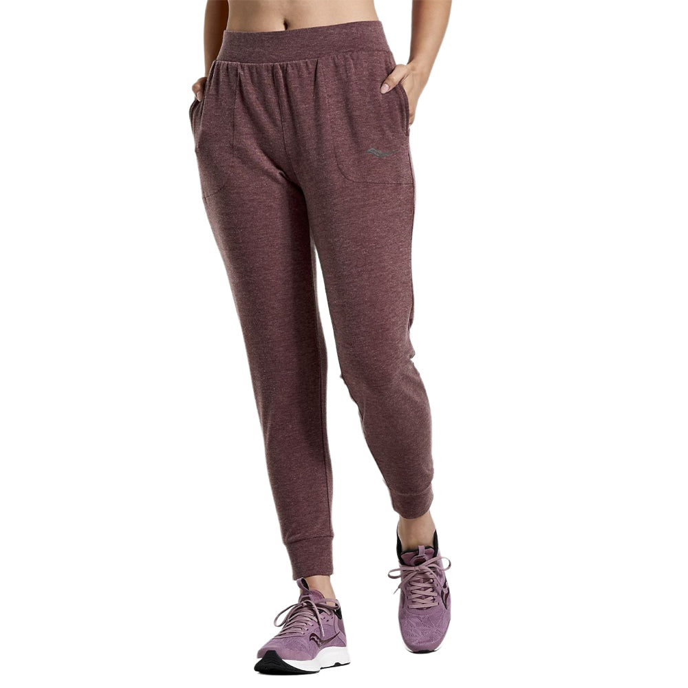 Saucony-Women's Saucony Boston Pant-Stone Heather-Pacers Running
