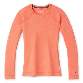 Smartwool-Women's Smartwool Merino 250 Base Layer Crew-Sunset Coral Heather-Pacers Running