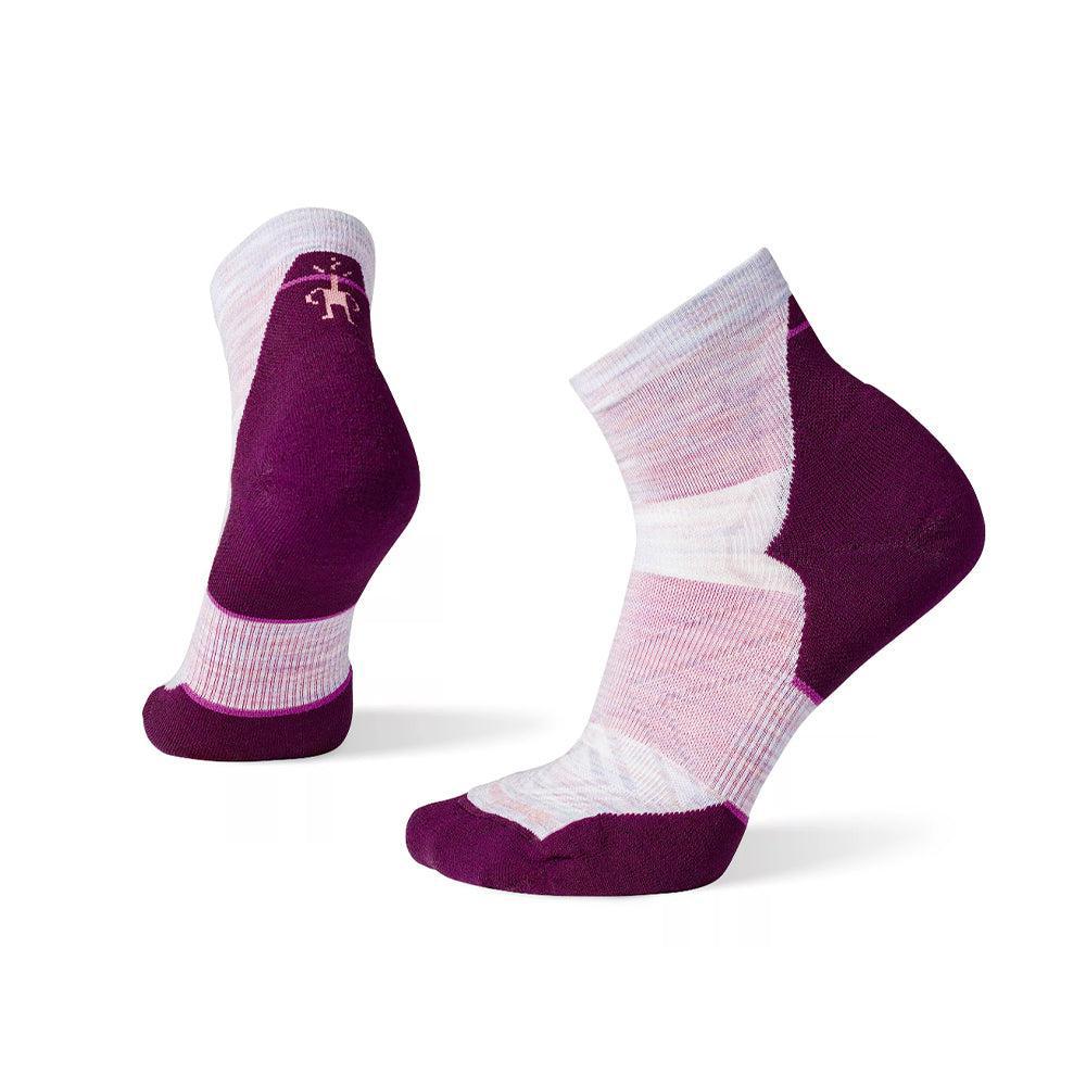 Smartwool-Women's Smartwool Run Targeted Cushion Ankle Socks-Purple Eclipse-Pacers Running