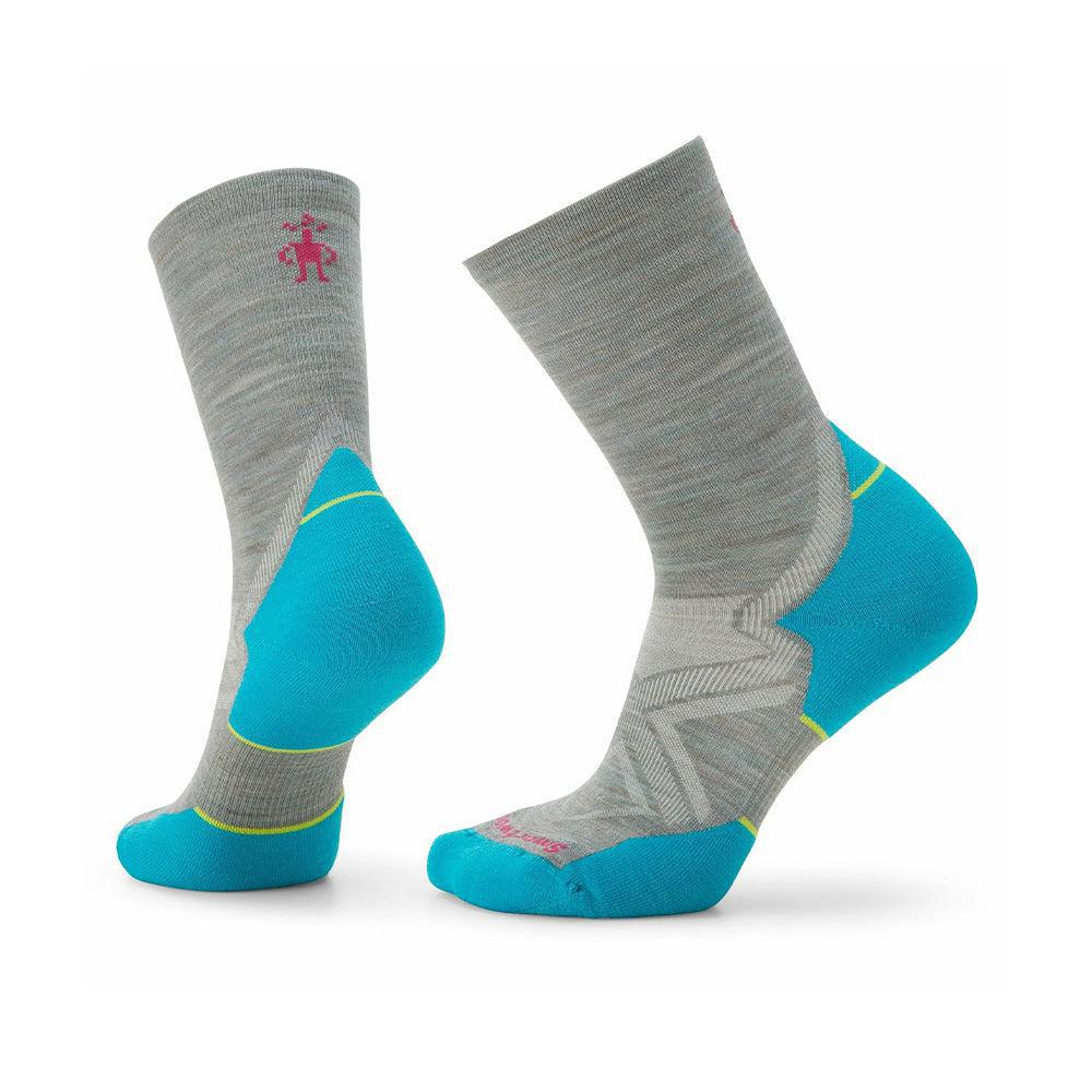 Smartwool-Women's Smartwool Run Targeted Cushion Cold Crew Socks-Lunar Gray-Pacers Running