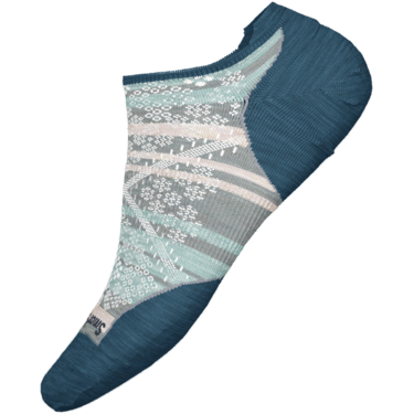 Smartwool-Women's Smartwool Run Targeted Cushion Striped Low Ankle-Twilight Blue-Pacers Running