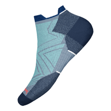 Smartwool-Women's Smartwool Run Zero Cushion Low Ankle Socks-Mist Blue-Pacers Running