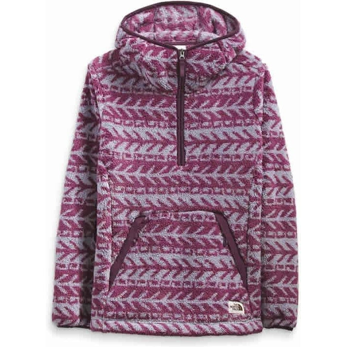 The North Face-Women's The North Face Printed Campshire Pullover Fleece Hoody-Blackberry-Pacers Running